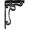 Ekena Millwork Orleans Wrought Iron Bracket, (Triple center brace), Antiqued Pale Gold 2"W x 5 1/2"D x 8"H BKTM02X05X08TOLAPG - alternate 6